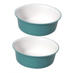 Didiseaon 2 pi&egrave;ces Bassin Plastique Multi-usage Bassin Lavabo Vert et Blanc Moyen pour Lavage Vaisselle Rangement Pratique Salle de Bain et Cuisine pour Camping et Usage Domestique (Merkowski, neuf)