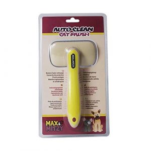 Passat Brosse Auto-nettoyante pour Chats de Max&Mitzy, Manche Ergonomique, Picots protégés et Couvercle de Protection (TasPasMieux, neuf)