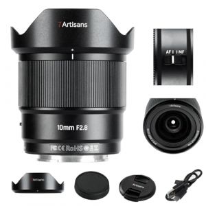 7artisans AF 10mm F2.8 Monture FX Autofocus Camera Lens,105.3&deg;, 232 g, APS-C AF/MF Objectif &agrave; focale Fixe Ultra Grand Angle pour Fujifilm FX Monture XT2 XT20 XE3 XT1 X-T2 (Happy Star EU, neuf)