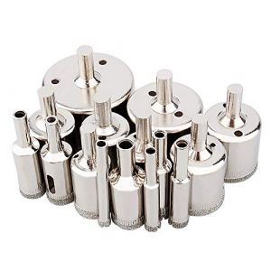 HEEPDD Ensemble de Bits de Forage en Rev&ecirc;tement en Rev&ecirc;tement, Sceau de Trous de 15 Pcs pour le Marbre en Porcelaine de Verre Facile &agrave; Utiliser avec Lubrification d'eau Divers Nan (Sheens 88, neuf)