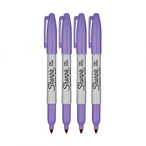 Sharpie Marqueurs permanents, pointe fine, encre lilas, lot de 4 (BigWhiteRabbit, neuf)
