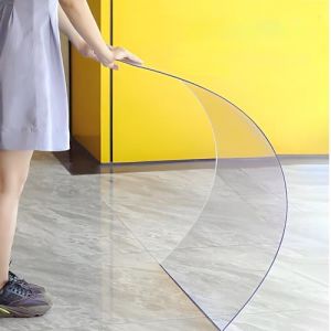 Plexiglass Plaque Polycarbonate Transparent, Plaque Plastique Anti-uv Transmission Lumière, Plaque Acrylique Pvc Plastique pour Marquise de Porte Exterieur Serre Jardin Toiture Abris Terrasse(1.22x1m) (YXJ-SHOP, neuf)