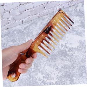 SHERCHPRY 2 pièces Peigne Coiffant Rétro à Dents Larges Poignée Droite PP Lot pour Coiffure Pomade et Style Outil Professionnel Portable pour Cheveux (Dnna Huang, neuf)