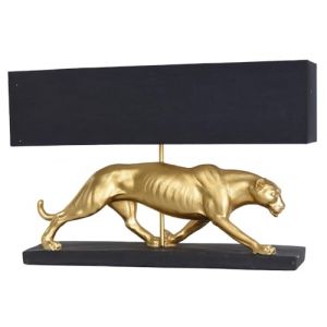 Art D&eacute;co Sculpture Lampe L&eacute;opard Lampe de Table 60 cm CW273 Palazzo Exclusif (PALAZZO INT, neuf)