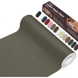 Simili Cuir Autocollant, 20 x 100cm Patch de Réparation en Cuir, Patch Cuir Auto-adhésif Rénovation Pour Siège de Voiture, Meubles, Canapé, Sacs à Main, Vestes, Chaises.(Gris) (ZR-EU, neuf)