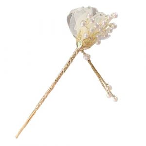 MOTHNUR &Eacute;pingle Cheveux Chinois Vintage Fleur avec Perles et Pompon Baguette L&eacute;g&egrave;re D&eacute;corative pour Femmes Accessoire &Eacute;l&eacute;gant pour Traditionnelles et Occasions Sp&eacute;ciales (Huajiay, neuf)