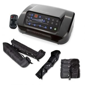Dinamicamed ® PRO 4.0 Classic Pressotherapie Professionnelle Drainage Lymphatique 4 Chambres à Air - Appareil de Massage 6 Programmes de Massage, 2 Bottes XL,1 Brassard et Ceinture Abdominale (D&DGROUP, neuf)