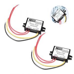 AC-DC Convertisseur d'Alimentation AC 12V (10-28V) &agrave; DC 12V, 2 Pi&egrave;ces 3A Module Convertisseur,Convertisseur de Tension R&eacute;duite &Eacute;tanche R&eacute;gulateur de Tension Module de Convertisseur (CEANNA, neuf)