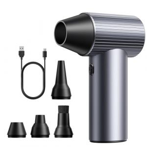 Souffleur Air Comprimé en Métal, 300000 TR/Min de Pulvérisation d’Air Comprimé avec 3 Vitesses réglables, air comprimé Nettoyage pc, souffleur Batterie pour Voiture, Maison et extérieur - Compact (GALE BLOWING, neuf)
