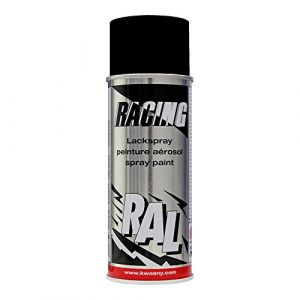 NOIR Mat (RACING) (Bombe peinture 400 ml) - Bombe aérosol de peinture pour utilisation tous supports.auto, moto, camping car et décoration maison (proximania, neuf)