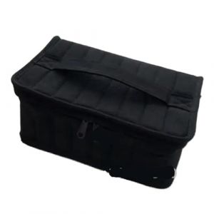 Rangement Onglerie,Rangement Vernis A Ongle Sac de rangement for huiles essentielles, conteneur, organisateur, portable ongles, outil, sac salon, boîte essentielle, voyage, vernis, huile(Black) (Wenxidejia, neuf)