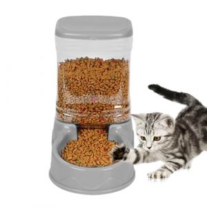 Distributeur Eau Chien 29x27x17cm Distributeur D'abreuvoir Automatique PP Distributeur Croquettes Chat Futter- Und Trinkkessel Für Katzen Automatischer Trinkbrunnen pour Chat Et Chien (GrandSport Hub, neuf)