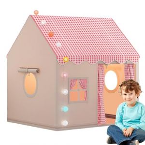 Cabane De Jeu Intérieure, Grande Tente De Jeu Château De Princesse, Jeux Interactifs pour Filles (120 × 105 × 128 Cm), pour Filles De 3, 4, 5, 6, 7, 8, 9 Et 10 Ans (yantozh, neuf)
