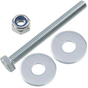 AERZETIX - Kit de 10 boulons M10x100 mm &agrave; t&ecirc;te hexagonale + 20 rondelles larges + 10 &eacute;crous autobloquants hexagonaux M10 | pour projets domestiques r&eacute;novation et r&eacute;paration l&eacute;g&egrave;re | en acier (Tuning, neuf)