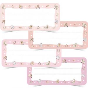 60Pcs Étiquette Autocollant Livre Scolaire Auto-adhésive pour Nom Livre Cahier Pochette École Cadeau Étudiant (Thème Cheval) (guyunhong, neuf)