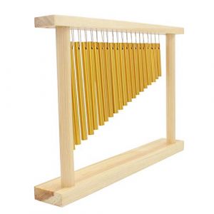 Carillon de barre de table, instrument de percussion de carillon à une rangée de cloches de 20 tons avec tuyau solide et bâton de support en bois cadeau de musique éducatif pour enfants (Guoenir, neuf)