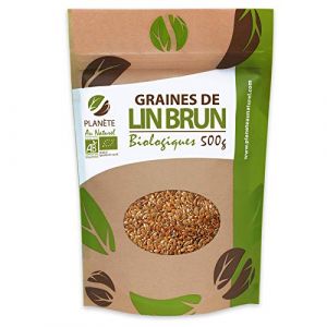 Graines de Lin Brun Bio - 500g (Linum usitatissimum) (123PLANTES, neuf)