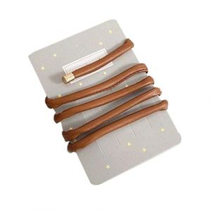 Corde à cheveux tressée en cuir français - Corde à cheveux haut de gamme polyvalente - Design en polyuréthane - Boucle W1E6 - Tendance - Soutien-gorge unique (zousendianzi, neuf)