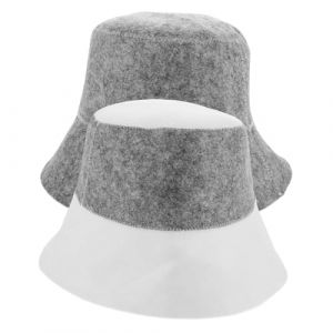 LIFKICH 2pi&egrave;ces Chapeau De Sauna Feutre Absorbant Bonnet R&eacute;sistant Chaleur Et Imperm&eacute;able Pour Sauna Bain Et Soins Du Visage Accessoire Pratique Et Confortable Pour Hommes Et Femmes (Prettyyys, neuf)