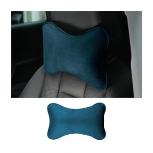 JNNJ Coussin Nuque Pour Siège Voiture, Coussin D'appui-Tête Pour L'appui-Tête Du Siège De La Voiture Fabriqué En Coton, Oreiller De Voiture Pour Siège Conducteur Avec Sangle Réglable(Bleu) (KJHmaoyi, neuf)