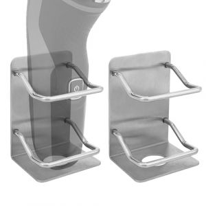 Linkidea Lot de 2 supports de rasoir &eacute;lectrique en acier inoxydable pour homme pour douche, salle de bain, compatible avec Braun Series 5, Philips Series 2400, 5000x, 9000 (argent&eacute;) (LinkideaEU, neuf)