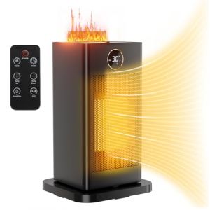 Radiateur Soufflant C&eacute;ramique avec Humidificateur d'air, 1500W Chauffage Soufflant Electrique, Oscillant 90&deg;, ECO, Minuterie 1-12H, Thermostat R&eacute;glable, silencieux, lumi&egrave;re, Chambre, Bureau (Dorigod Trading Limited, neuf)