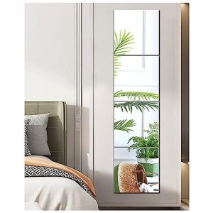 Sqinor Miroir Adhesif Mural, Grand Miroir Rectangulaire Long Miroirs Muraux Autocollant Verre Miroir Mural pour Chambre Salon Porte 30x30 cm (Xutuo Network Technology, neuf)