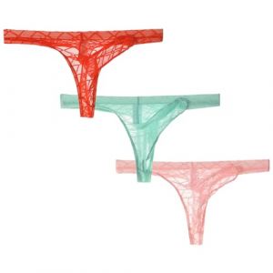 TNNRAO Hommes Slips en Dentelle Slips String avec Poche de Nez d’éléphant Culotte Sexy en Dentelle Maille Transparent Elephant Nose Slips Ultrathin Respirant sous-vêtements (lclvld, neuf)