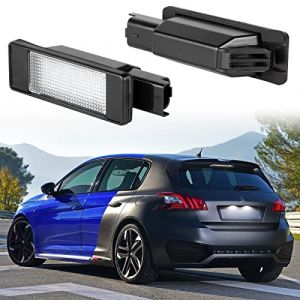POPMOTORZ LED Éclairage de Plaque D'immatriculation pour P-eugeot 207 CC 208 308 II 2008 C-itroen C3 III C4 II C5 III, LED Feux Plaque Immatriculation Auto avec CanBus Sans Erreur, 2 Pièces (LED POPMOTORZ, neuf)
