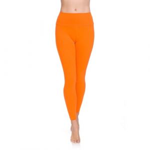 SOFTSAIL Leggings 95% Coton Leggings pour Femmes Taille Haute Longueur Totale Contrôle du Ventre Legging Pantalons Extensibles Temps Libre Relaxation Marche Orange 48 (leggingsshop, neuf)