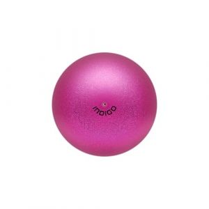DRUNA Ballon de Gymnastique Rythmique M&eacute;tallis&eacute; + Paillettes en PVC, 17 cm, 300 g &ndash; Appareil de Gymnastique, Ballon d&rsquo;Exercice (Rose) (Indigo Sports, neuf)