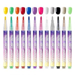 Feutres &Agrave; Ongles 12 Couleurs Pour Ongle En Gel,Stylos PourOngles, Stylo Gel 3D Pour Art, Pour Femmes Salon &Agrave; Domicile Mariage Formel Voyage Manucure D&eacute;contract&eacute; F&ecirc;te Rassemblement (Mineatig, neuf)