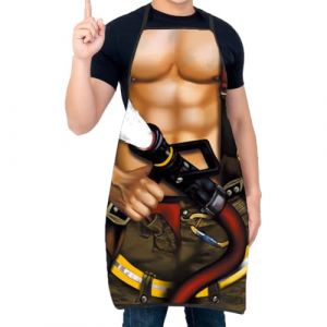 ZKGYUS Tablier Humour Homme Sexy Tablier de Cuisine Fun Fête Cadeau Tablier Cadeau Fun Noël Cadeau pour Homme ou Petit-ami Party (BBQ) (Newbilty OU, neuf)