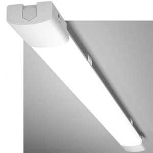 Modlicht Néon LED 120CM Réglette LED Connectée 36W 3960Lumen Blanc Froid 5000K Tube Néon, IP65 Imperméable Luminaire Plafonnier pour Atelier, Garage, Sous Sol, Bureau, Grand Magasin, Blanc (XYCLED-EU, neuf)