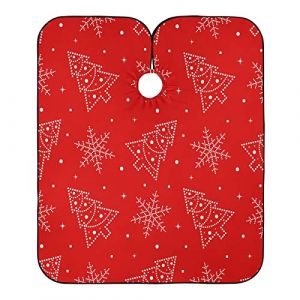Flocons De Neige Et Sapins De No&euml;l Cape De Coupe Imperm&eacute;able Blouse Coiffeur Antistatique Robe De Coiffure Pour Barbiers Instituts De Beaut&eacute; Salon 140X168Cm (guangzhouhongchenmaoyishanghanggerenduzi, neuf)