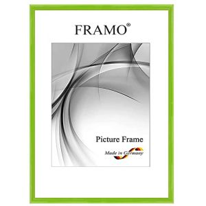 FRAMO Cadre photo étroits 30 x 35 cm en bois massif | Clair Vert brillant | Couleur/taille sélectionnable | Cadre pour affiches | Puzzles | Photos N°120 (Framecenter24_online, neuf)