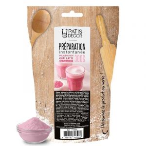 Pr&eacute;paration instantan&eacute;e pour boisson Cha&iuml; Latte saveur framboise - 300 g (CERF DELLIER, neuf)