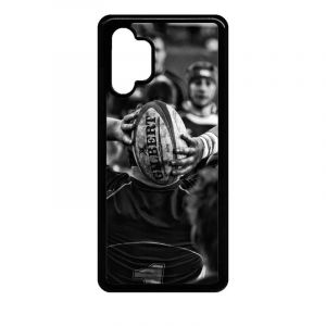 Générique Coque pour Galaxy a32 4g - Rugby Noir et Blanc - Noir (topshirt, neuf)