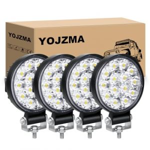 YOJZMA Lot de 4 mini feux antibrouillard &agrave; LED 42W, projecteur de travail &agrave; LED de 4 pouces 12V 24V pour &eacute;clairage tout-terrain pour camion, bateau, pick-up, SUV, ATV, UTV 4X4WD (FSYIHUI, neuf)