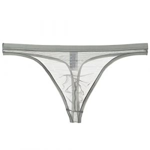 String transparent pour homme, maille fine, sous-vêtements sexy, gris, M (⭐⭐⭐⭐⭐Five star⭐⭐⭐⭐⭐, neuf)