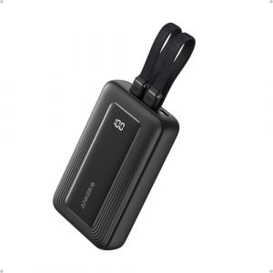 Anker Zolo Power Bank, Batterie Externe Portable Rapide 30 W 10 000 mAh avec câbles USB-C et Lightning certifié MFi, 2 Ports, Batterie pour iPhone séries 16/15/14, MacBook, Galaxy, et Autres (AnkerDirect FR, neuf)