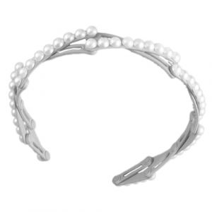 amangul Serre-t&ecirc;te pliable tendance cor&eacute;en pour femme avec motifs antid&eacute;rapants et fausses perles (gris) (dongguanshiyufenghanggzhongbiaoyouxiangongsi, neuf)