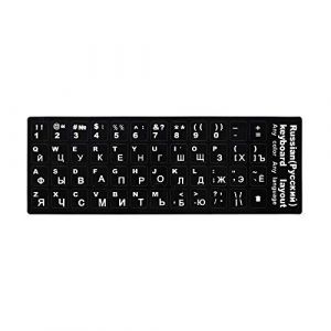 Autocollants de Clavier Russes Autocollant de Remplacement de Clavier Non Transparent Russe et Anglais Universel pour Ordinateur portableDurabilité (Hua Heng YJ, neuf)
