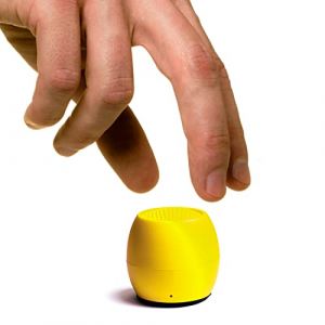 Boompods Zero Mini Haut-Parleur Bluetooth - Enceinte Portable sans Fil, étanche IPX6, 5 h d'autonomie, Haut Parleur Compact avec Micro et Fonction Selfie, pour Douche et Voyage, Jaune (Boompods DE, neuf)