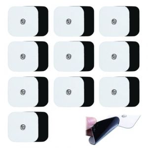 THXFUNAREA electrodes tens 20 pcs d&rsquo;&eacute;lectrodes pour les appareils Tens de Sanitas et Beurer, tens &eacute;lectrodes avec connexion &agrave; bouton-pression de 3,5 mm (BYSMDXZDZH, neuf)
