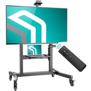 ONKRON Support TV Motoris&eacute; avec roulettes pour 50&rdquo; - 100&rdquo;, Chariot Tele Inclinable Charge Max 130 kg, Support Television sur Pied Electrique VESA 1000x600 Max, Pied TV Universel Noir TS1991E-B (ONKRON Technologies, neuf)