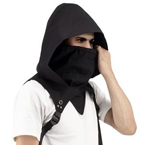 Cagoule &agrave; capuche, avec bretelles et masque, cagoule de cosplay, pour costume d'assassin, d&eacute;guisement gothique et ludique (QS**, neuf)