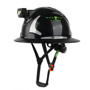 GREEN DEVIL Matrix OSHA Casque de chantier/casque de protection pour adulte | Casque de sécurité avec lampe frontale LED (IPX5) et système à 6 points | Casque de construction ABS réglable pour (GreenDevil Safety, neuf)