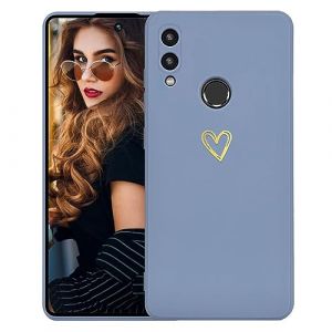 Kaywzo Antichoc Coque pour Huawei P Smart 2019/Honor 10 Lite,&Eacute;tui en Lisse Silicone Doux TPU avec Mod&egrave;le de Coeur,Housse de Design Minimaliste,Ultra Mince Mignon Femmes Case Cover,Bleu (Misyum, neuf)