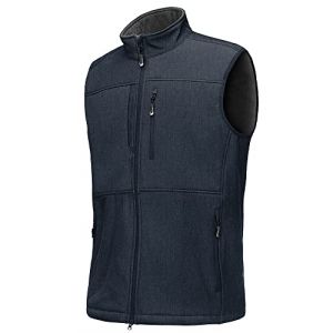 33,000ft Veste d'ext&eacute;rieur imperm&eacute;able softshell sans manches pour homme, veste polaire, fermeture &eacute;clair int&eacute;grale, Bleu nuit, XXXL (33,000ft EU Direct, neuf)